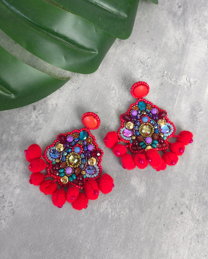 Rhianna PomPom Earrings